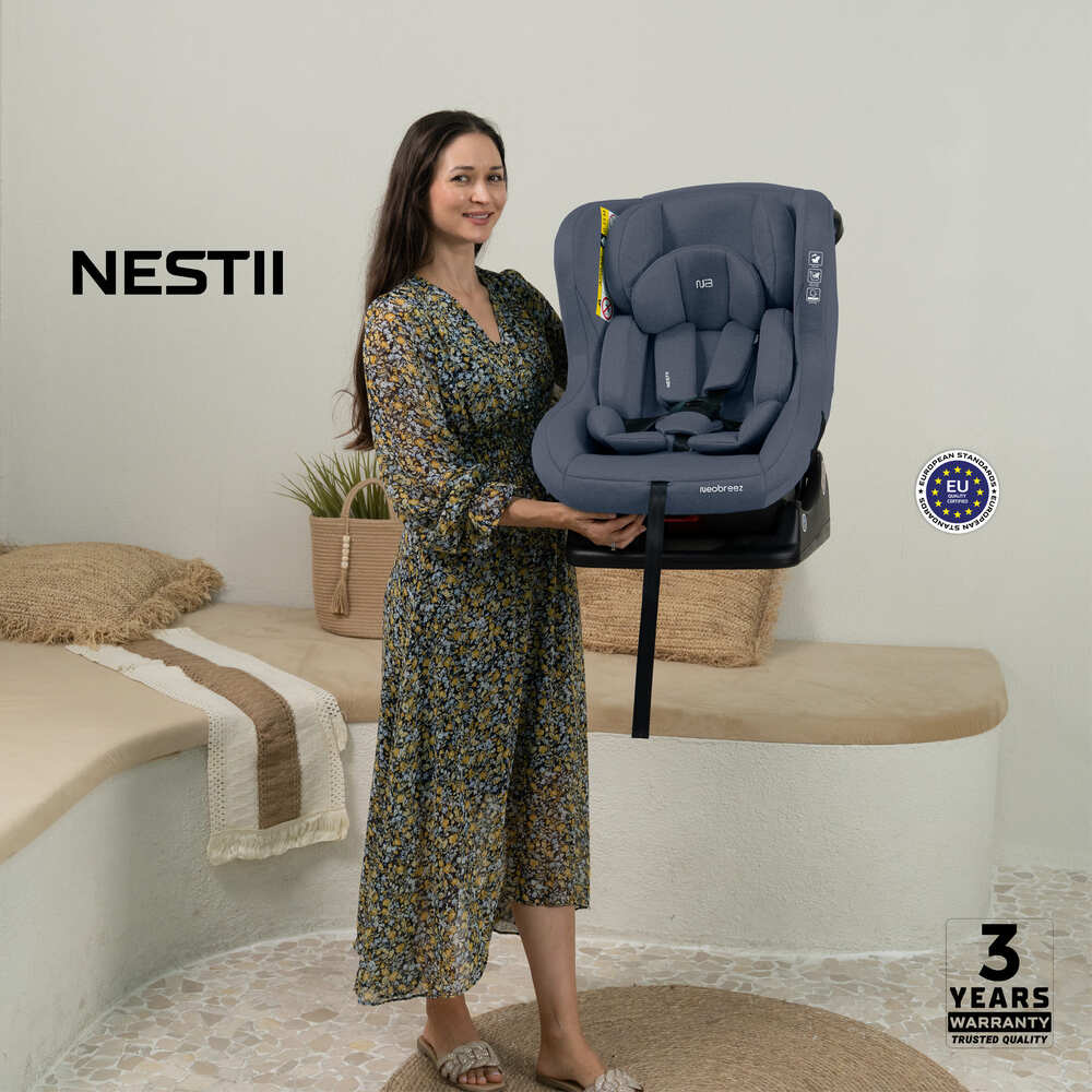 Neobreez Nestii 2 In 1 Convertible Baby Infant Car Seat Grey