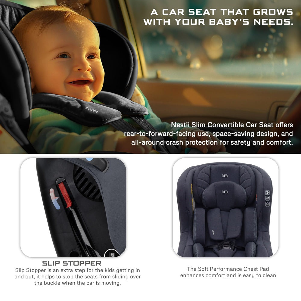 Neobreez Nestii 2 In 1 Convertible Baby Infant Car Seat Grey