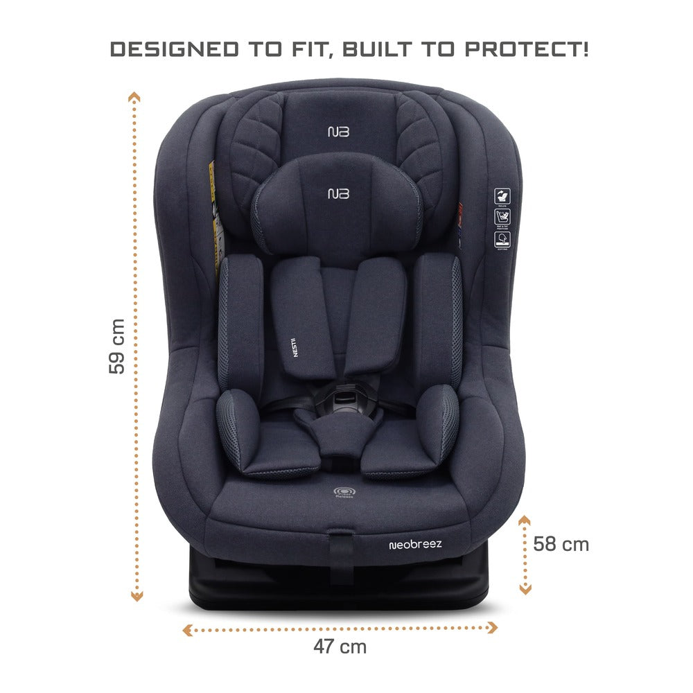 Neobreez Nestii 2 In 1 Convertible Baby Infant Car Seat Grey