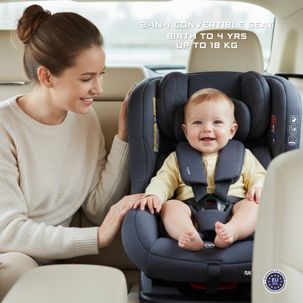 Neobreez Nestii 2 In 1 Convertible Baby Infant Car Seat Grey