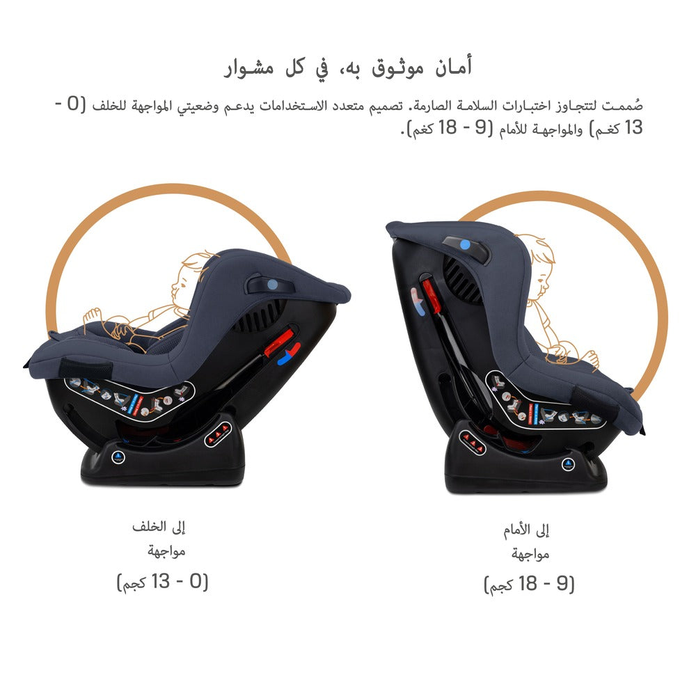 Neobreez Nestii 2 In 1 Convertible Baby Infant Car Seat Grey