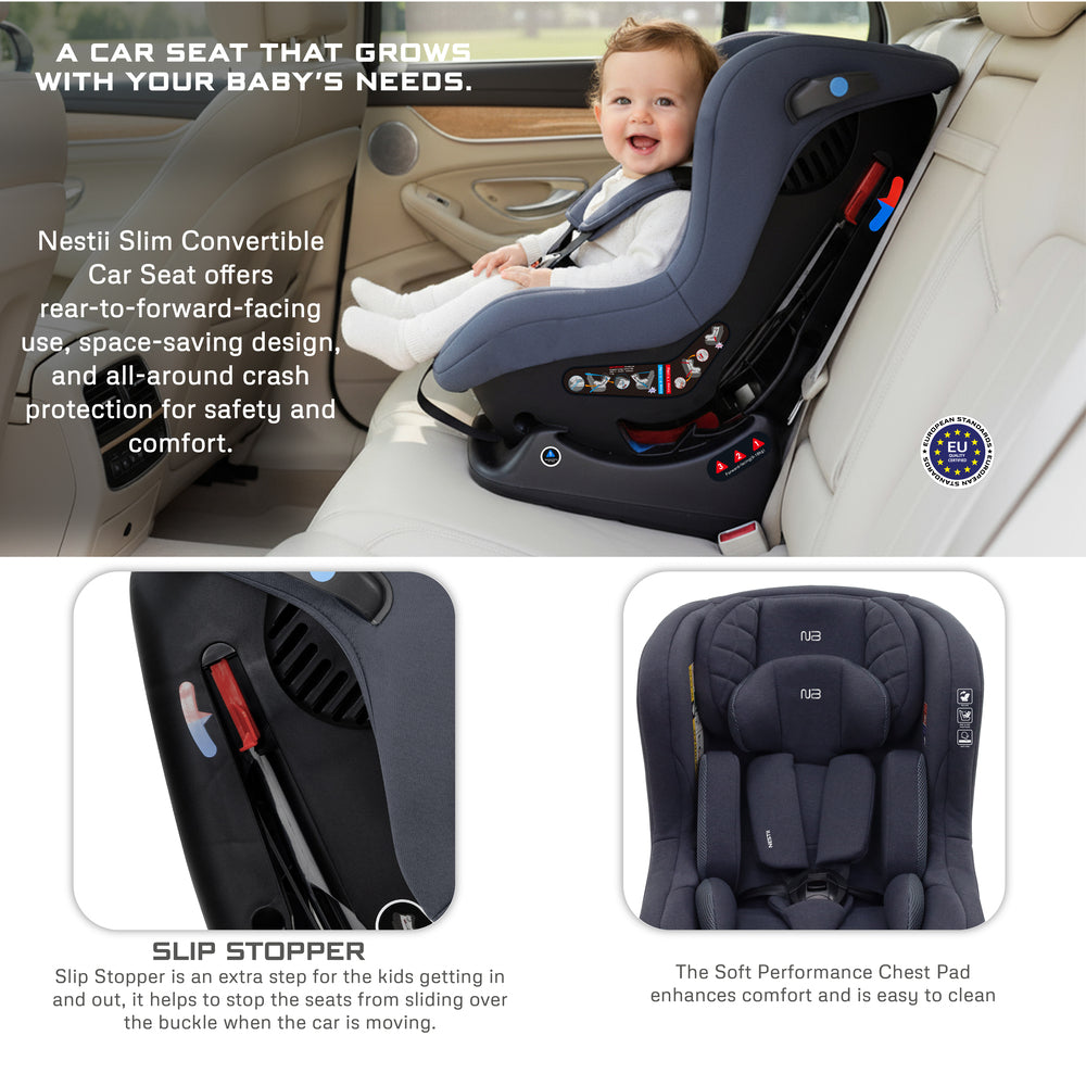 Neobreez Nestii 2 In 1 Convertible Baby Infant Car Seat Grey