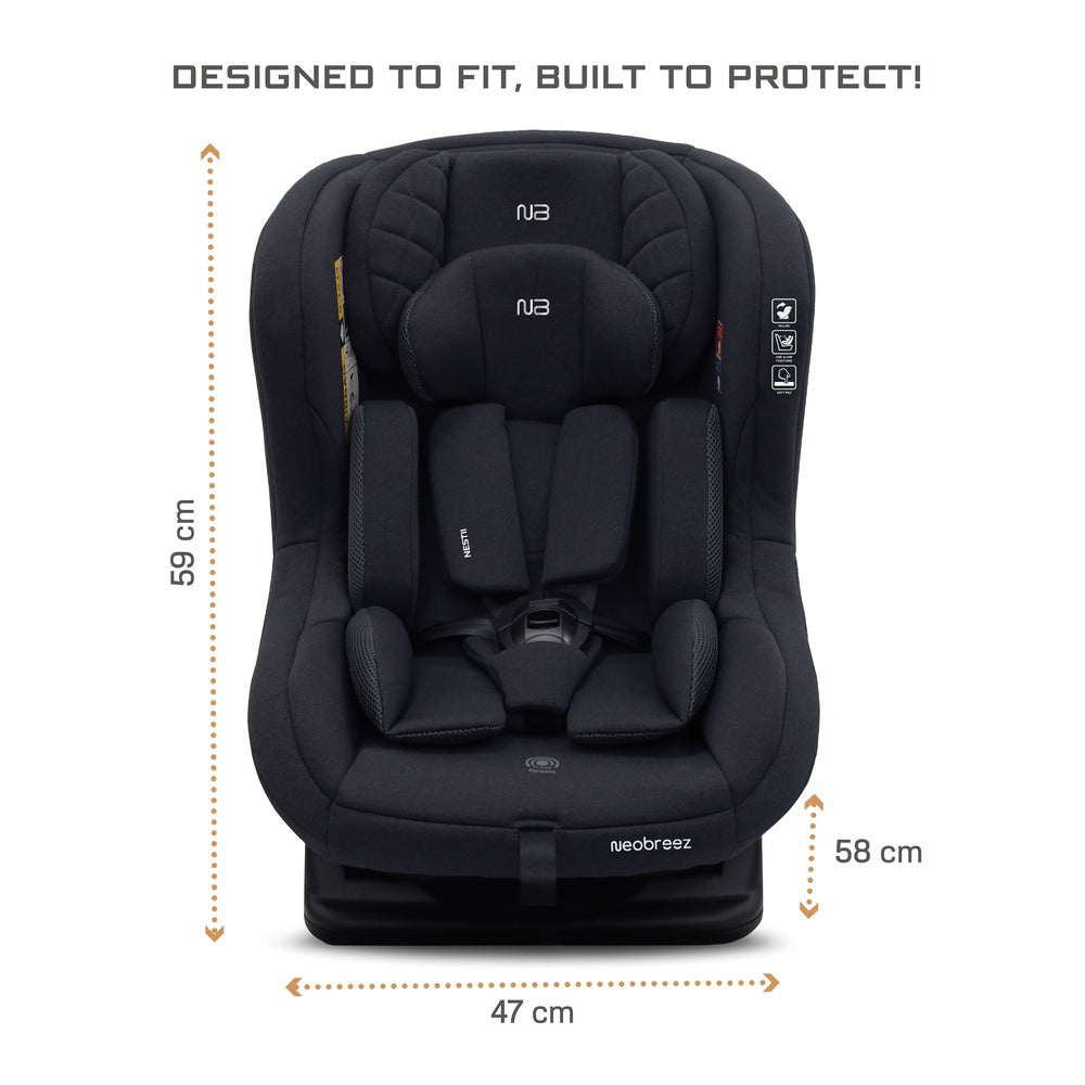 Neobreez Nestii 2 In 1 Convertible Baby Infant Car Seat Black