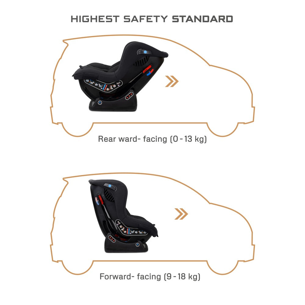 Neobreez Nestii 2 In 1 Convertible Baby Infant Car Seat Black
