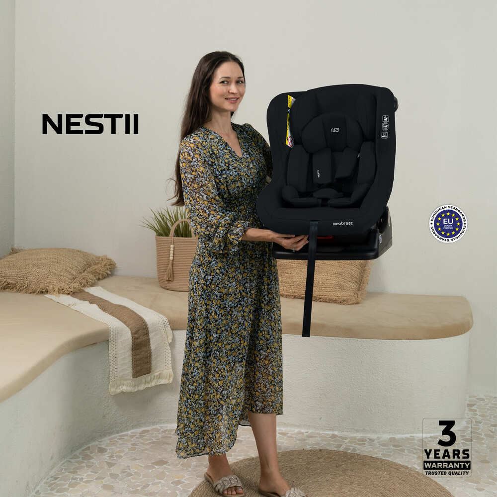 Neobreez Nestii 2 In 1 Convertible Baby Infant Car Seat Black