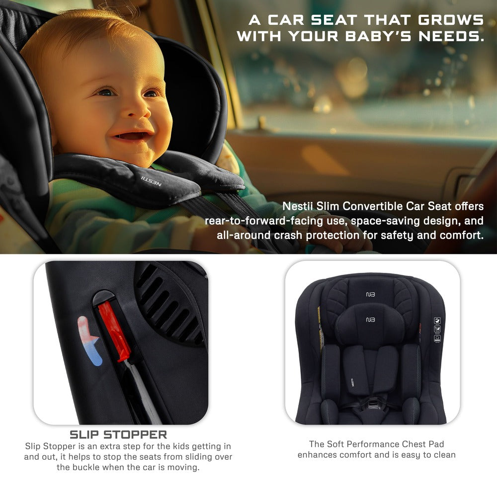 Neobreez Nestii 2 In 1 Convertible Baby Infant Car Seat Black