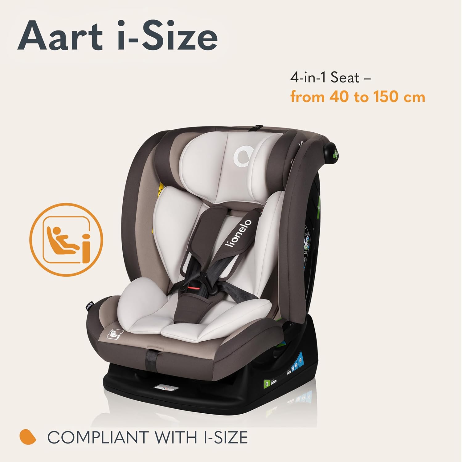 Lionelo Baby Car Seat AART i-Size for Kids 0 to 36kg