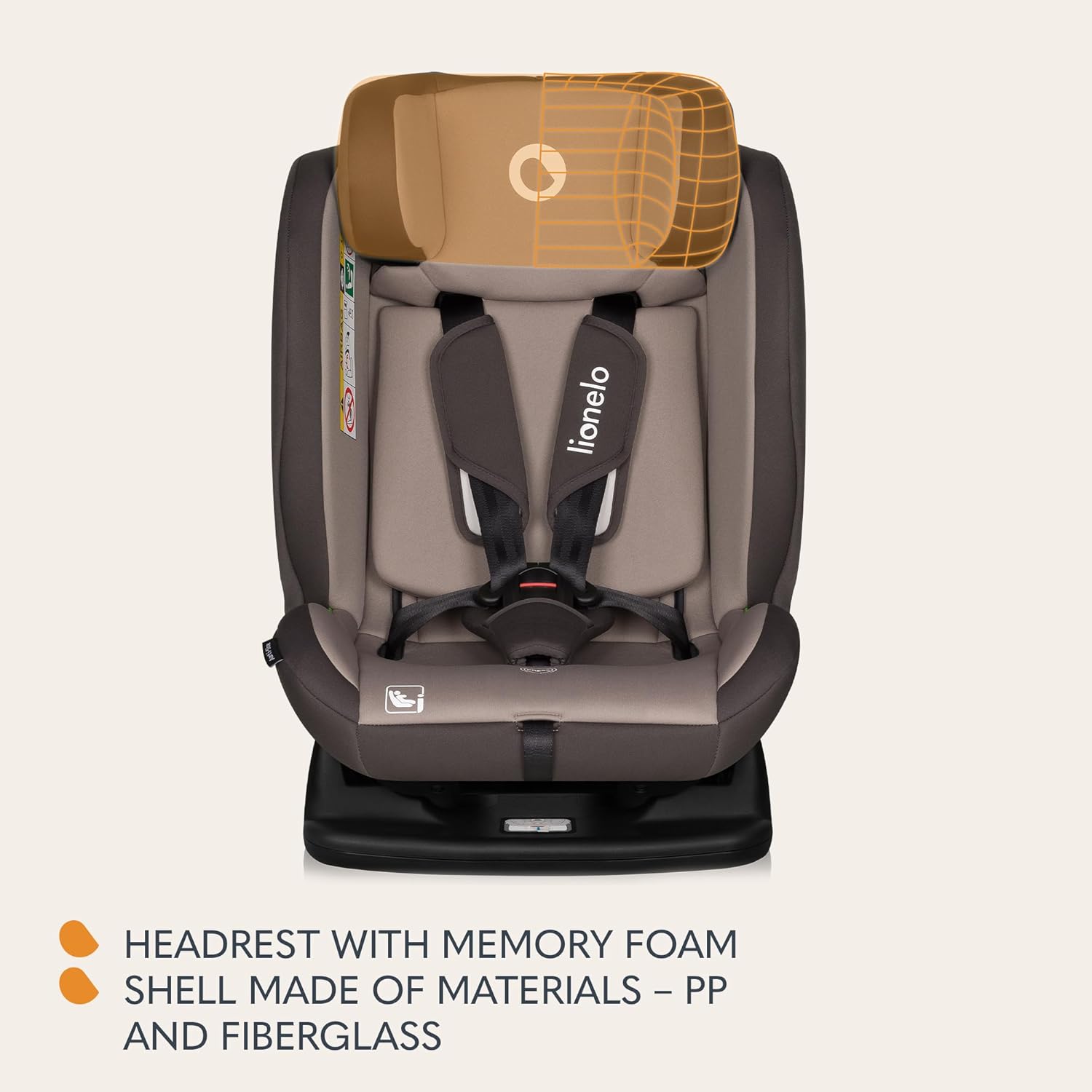 مقعد سيارة للأطفال من ليونيلو AART i-Size للأطفال من وزن 0 إلى 36 كجم