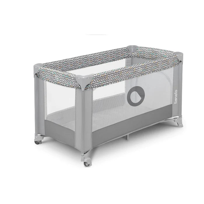 Lionelo Stefi Grey Concrete Multicolor 2-in-1 Travel Cot & Playpen