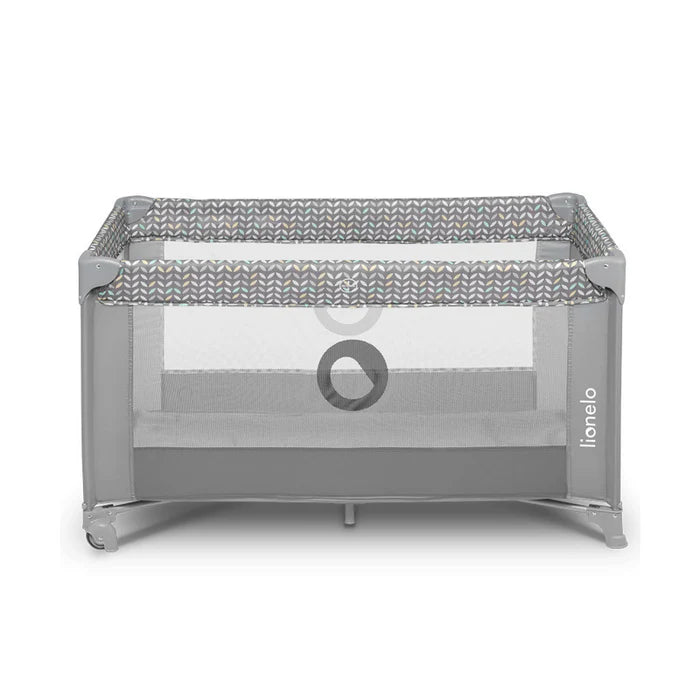 Lionelo Stefi Grey Concrete Multicolor 2-in-1 Travel Cot & Playpen