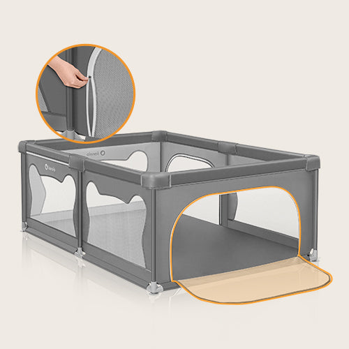 Lionelo Willow Grey Concrete Playpen