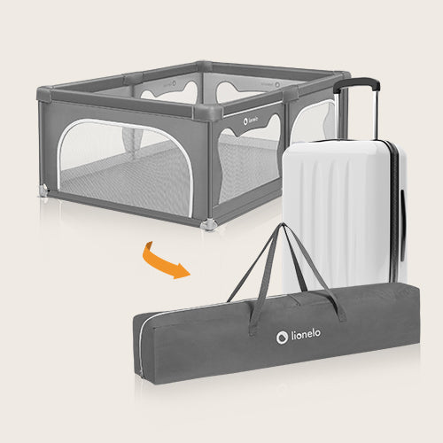 Lionelo Willow Grey Concrete Playpen