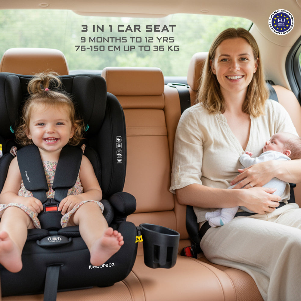 Neobreez i Bostoni 3 In 1 Toddler i Size Car Seat Black