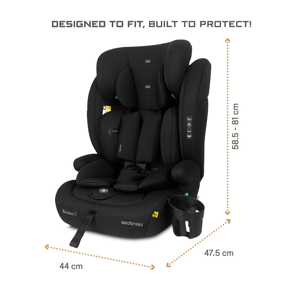 Neobreez i Bostoni 3 In 1 Toddler i Size Car Seat Black