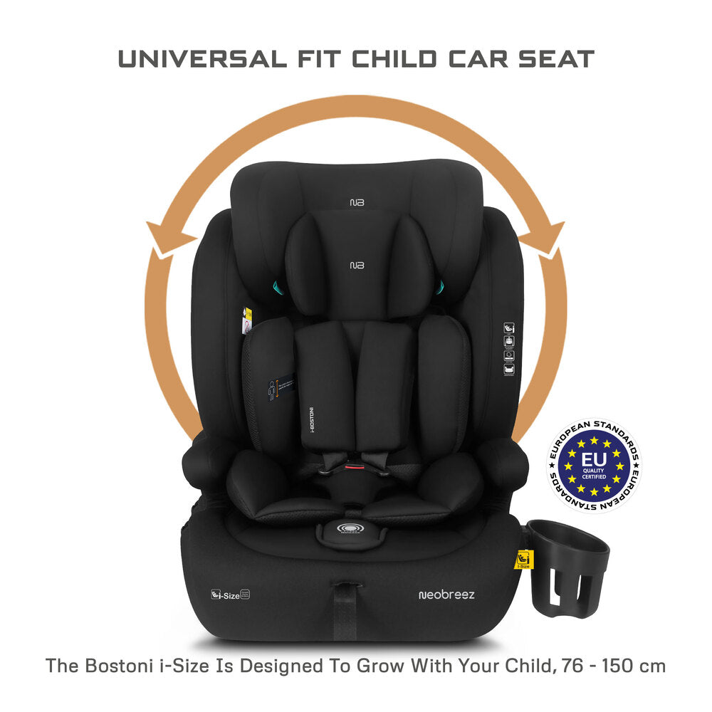 Neobreez i Bostoni 3 In 1 Toddler i Size Car Seat Black