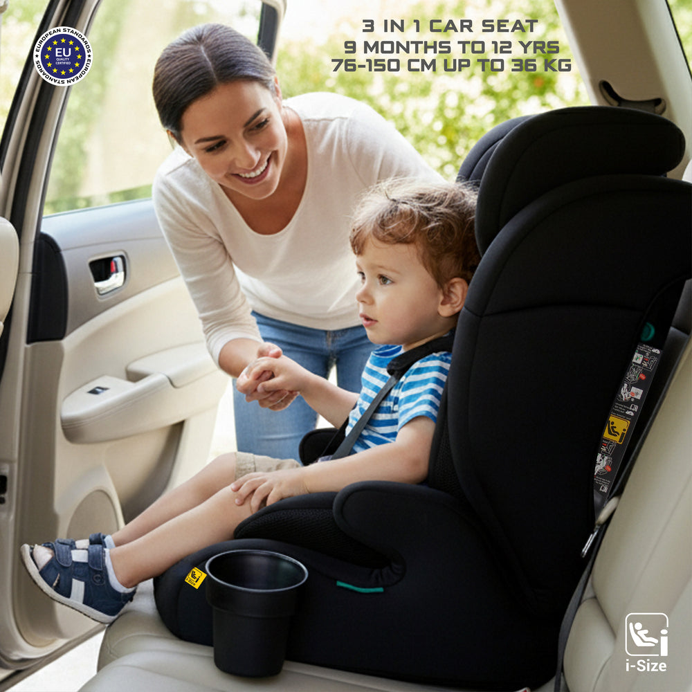 Neobreez i Bostoni 3 In 1 Toddler i Size Car Seat Black