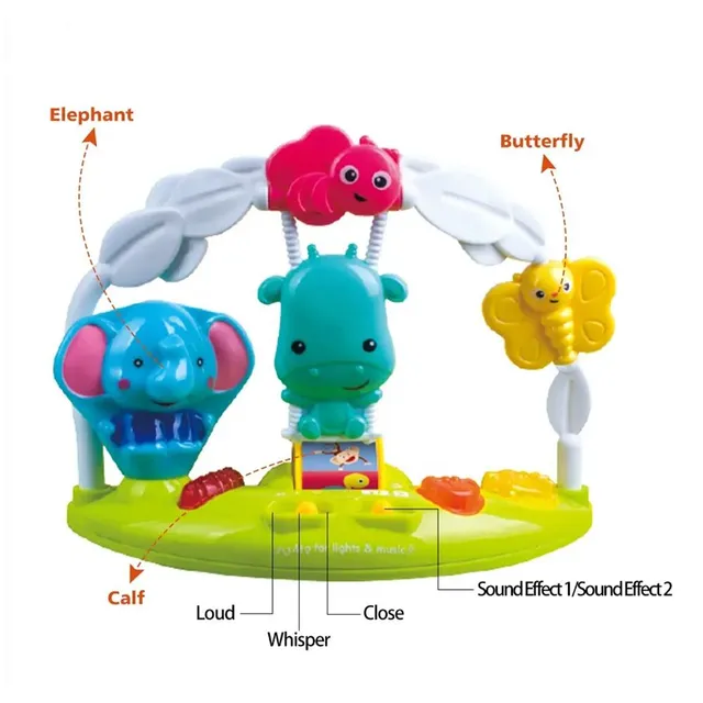 Little Learners Jungle Jumper With Lights And Music White