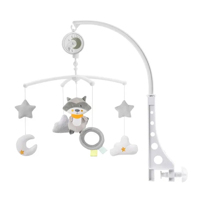 Little Learners Wind Up Crib Mobile Raccoon