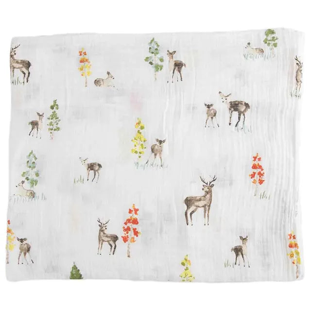 Little Unicorn Cotton Muslin Swaddle 3 Pack Oh Deer 2