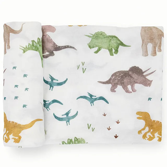 Little Unicorn Stretch Knit Swaddle 2 Pack Dino Pals