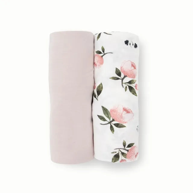 Little Unicorn Stretch Knit Swaddle 2 Pack Watercolor Rose