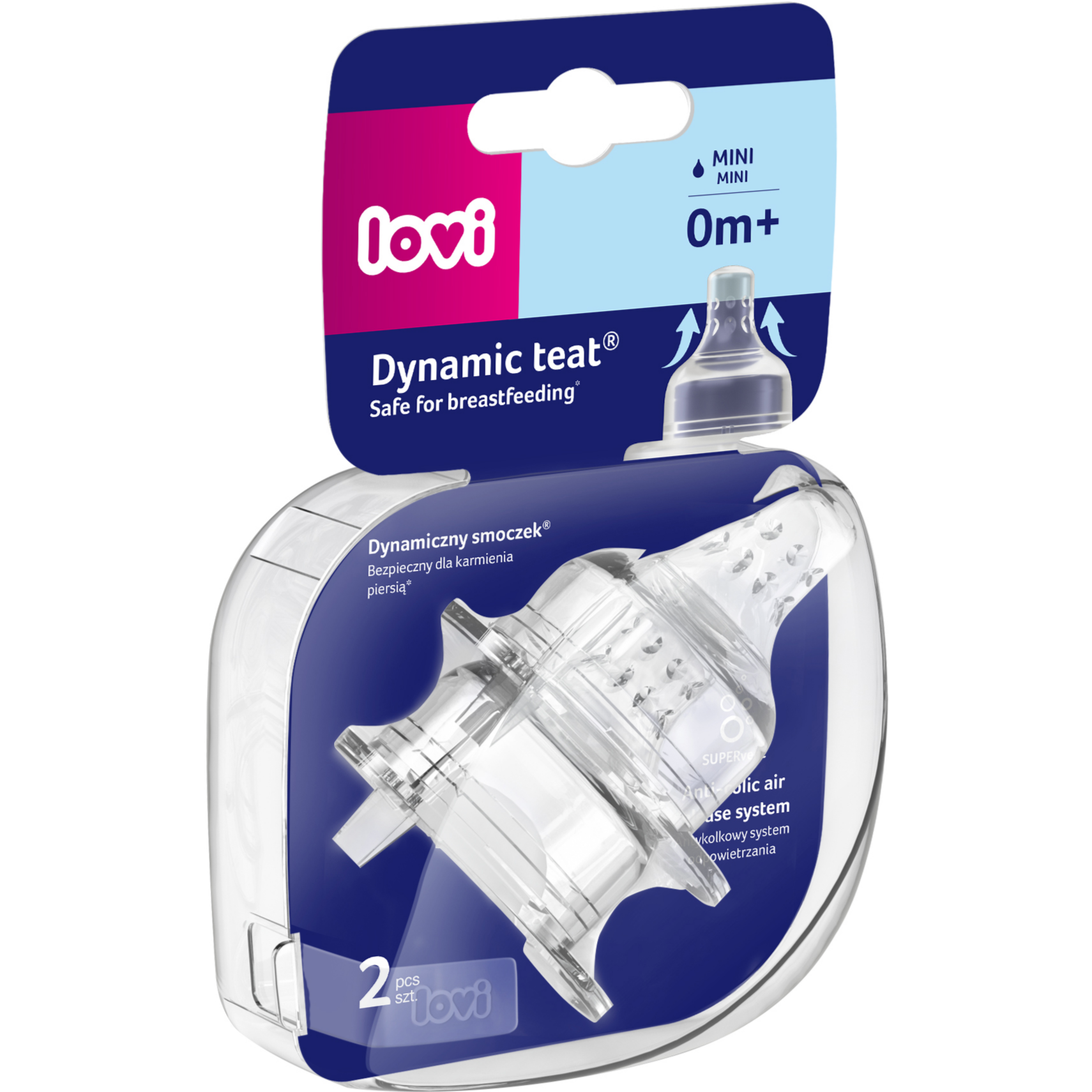 Lovi Baby Dynamic Teat 0M+ Mini 2PCS