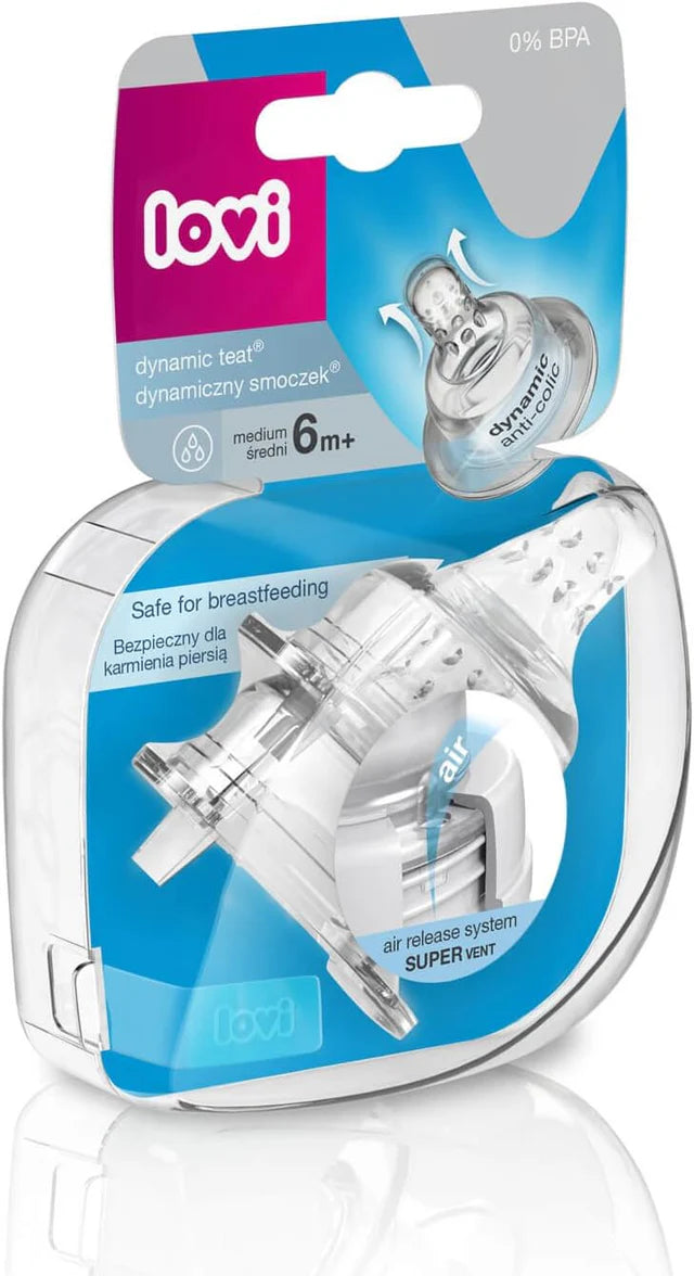 Lovi Baby Dynamic Teat 6M+ Medium 2PCS
