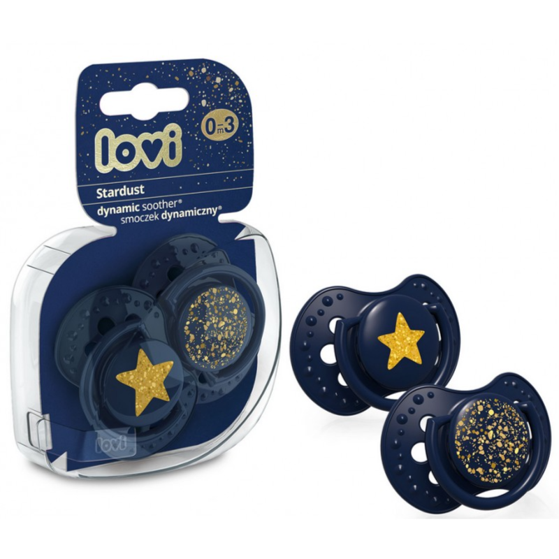Lovi Baby Soother Stardust Blue 0-3M 2PCS