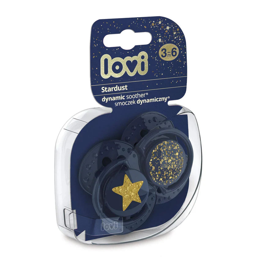 Lovi Baby Soother Stardust Blue 3-6M 2PCS