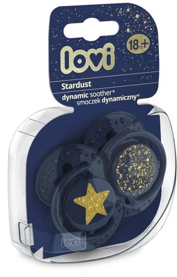 Lovi Baby Soother Stardust Blue 18M+ 2PCS