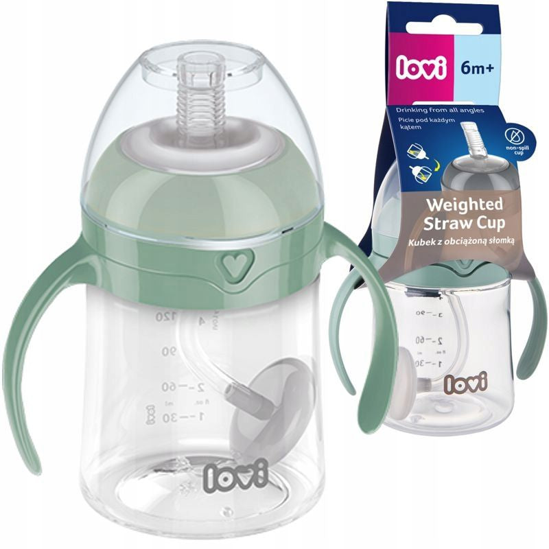 كوب لوفي بيبي ذو قشة مرجحة للأطفال من عمر 6 أشهر فما فوق، 150 مل