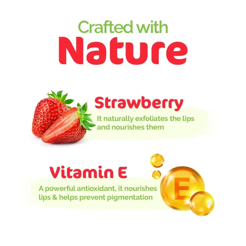 Mamaearth Nourishing Tinted 100% Natural Lip Balm Vitamin & Strawberry Regular
