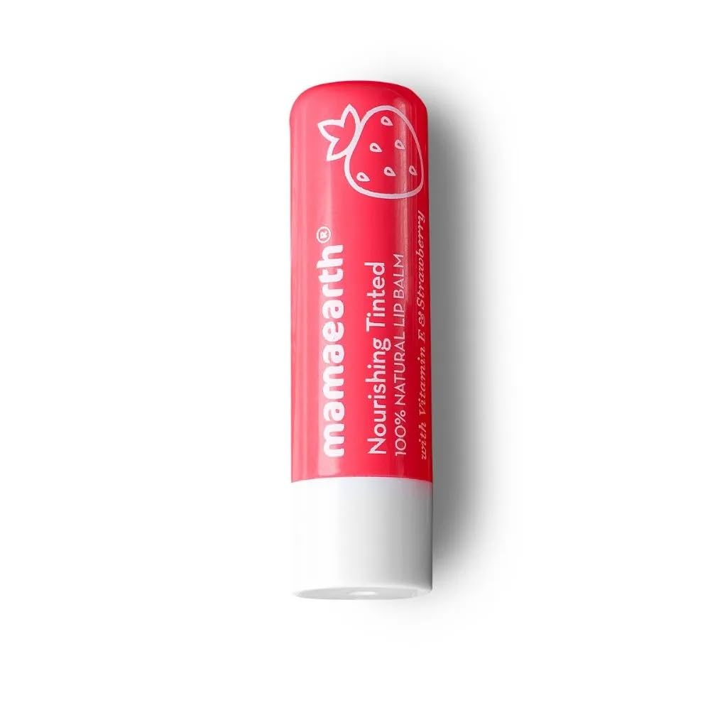 Mamaearth Nourishing Tinted 100% Natural Lip Balm Vitamin & Strawberry Regular