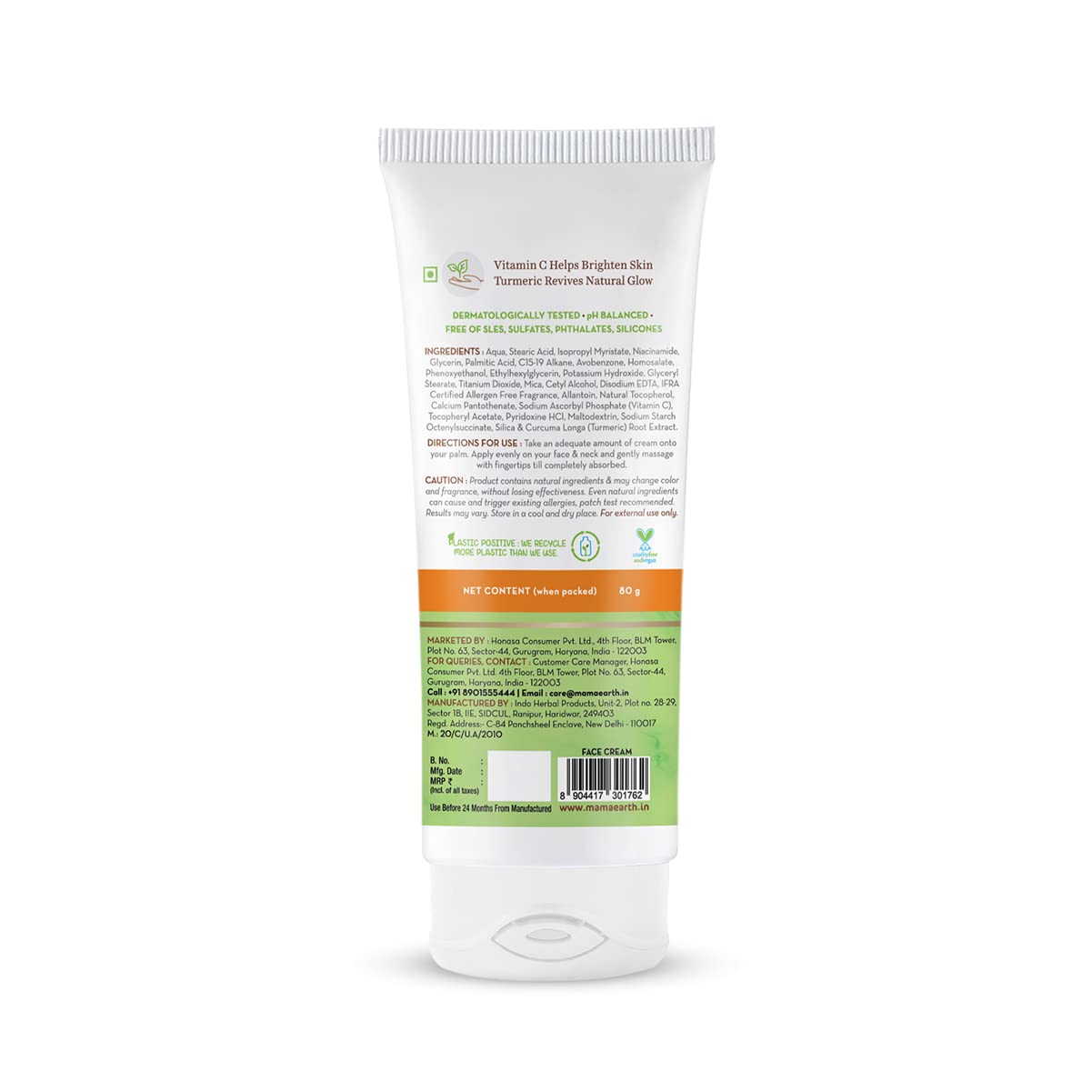 Mamaearth Vitamin C Daily Glow Moisturizing Cream 80gm