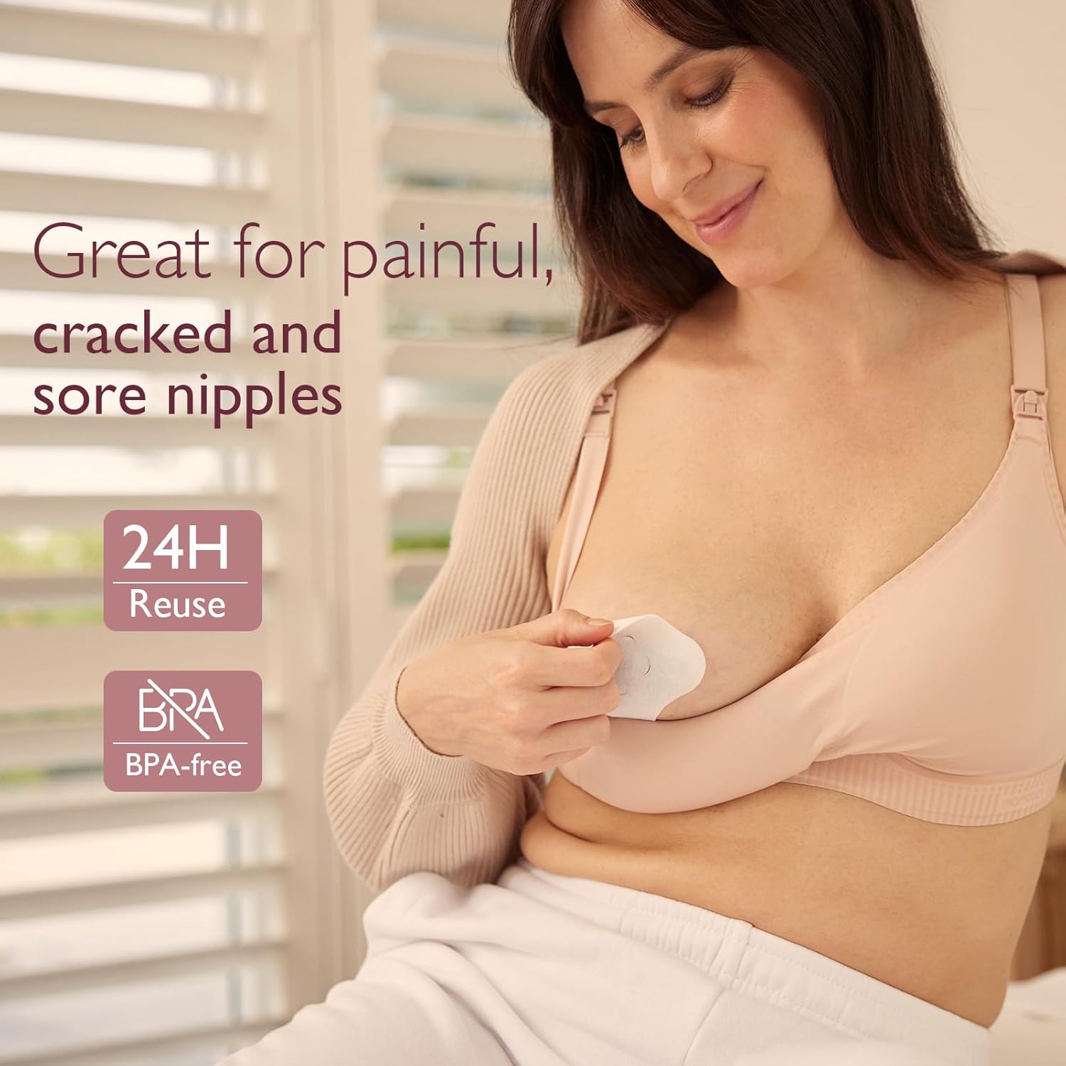 Momcozy Nursing Pads Cooling Instant Hydrogel Nipple Pads Relief for Sore Nipples