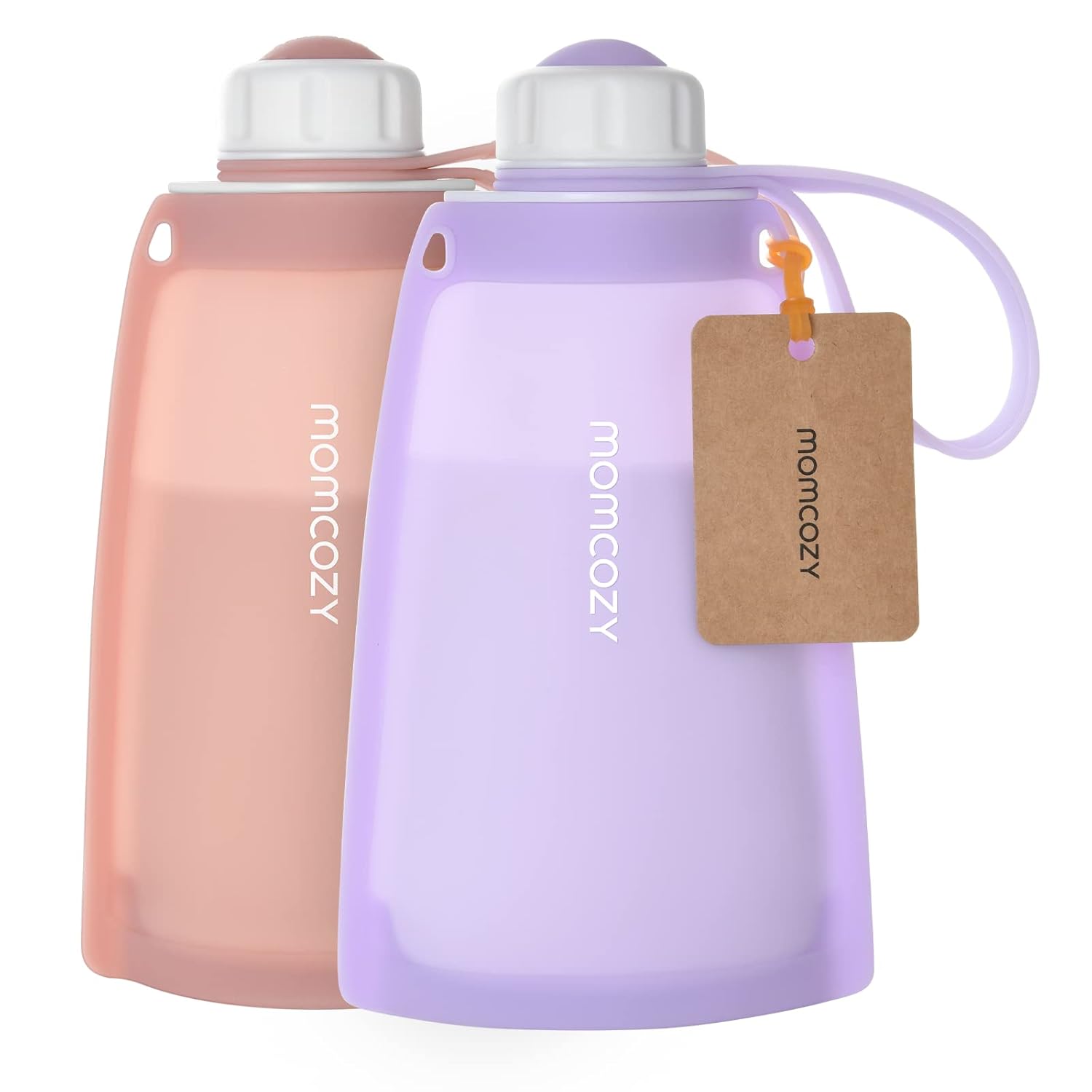 Momcozy Silicone Milk Storage Bags 2pcs Purple And Red