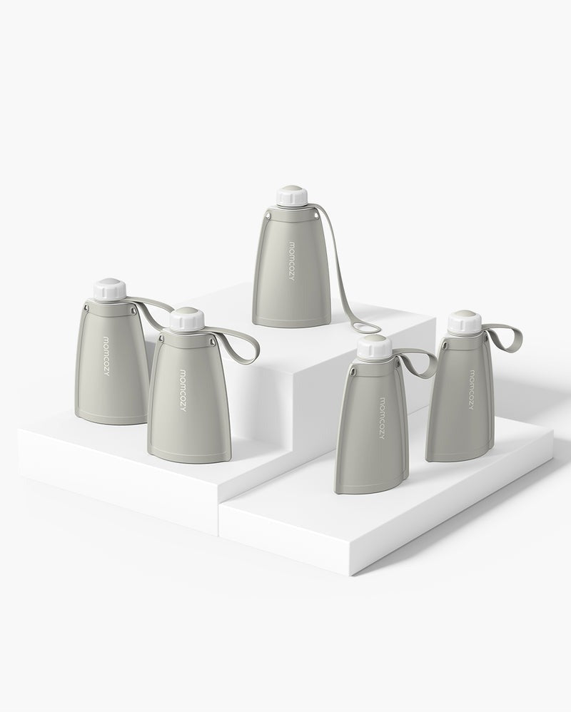 Momcozy Silicone Milk Storage Bags 5pcs Grey