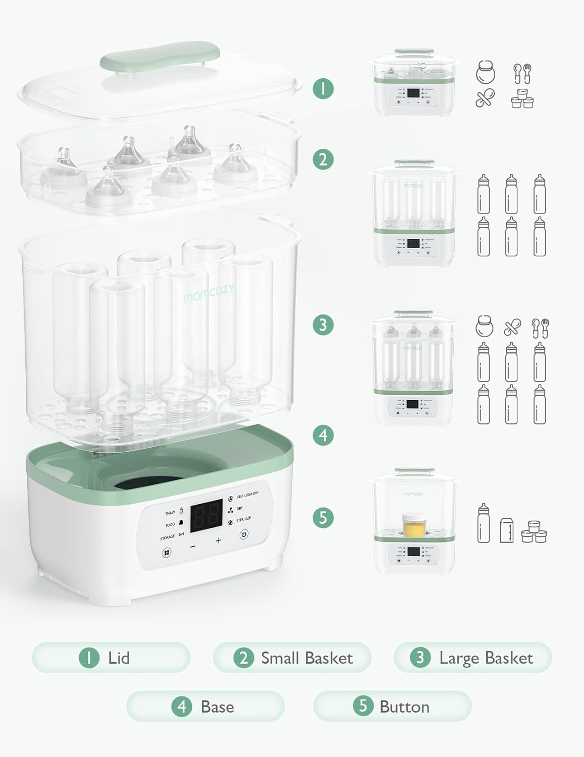 Momcozy Bottle 8 in 1 Sterilizer and Dryer