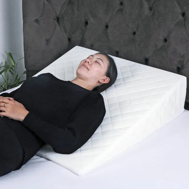 Moon Wedge Pillow For Gerd Acid Reflux (White)