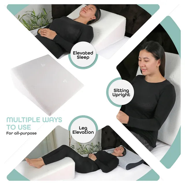Moon Wedge Pillow with Memory Foam For Acid Reflux