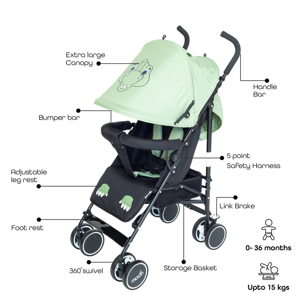Moon Safari Ultra Light Weight Character Stroller Dino