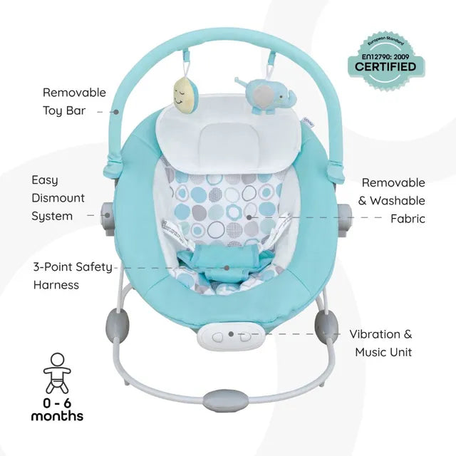 Moon Hopper Baby Bouncer Blue