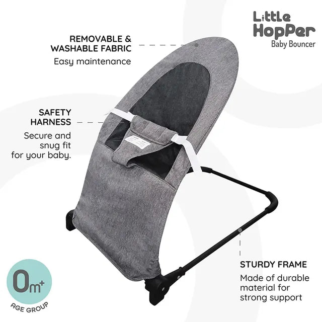 Moon Little Hopper Baby Bouncer Grey