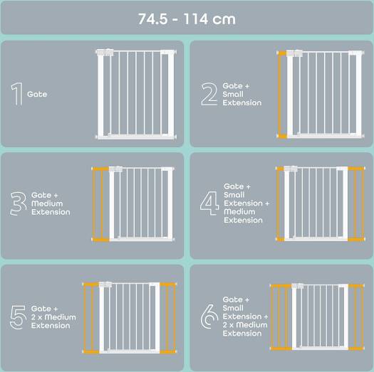 Moon Safety Gate  74.5 114 Cm