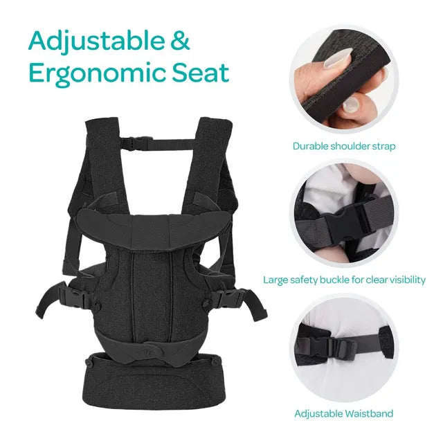 حاملة أطفال مون كاريجو 4 في 1، لون أسود