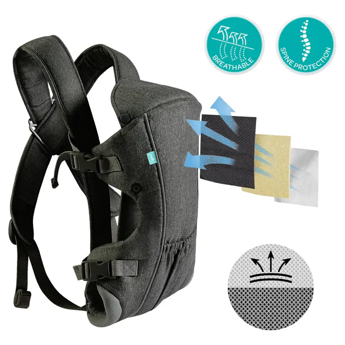 حاملة أطفال مون كاري جو 2 في 1، لون أسود