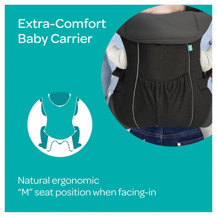 حاملة أطفال مون كاري جو 2 في 1، لون أسود