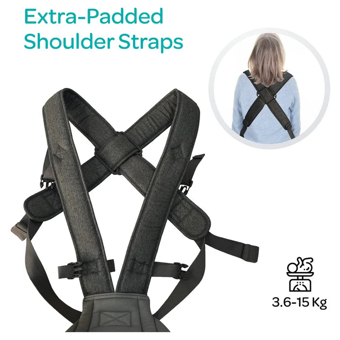 حاملة أطفال مون كاري جو 2 في 1، لون أسود