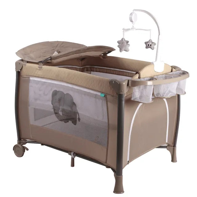 Moon Joypod Playpen With Changing Table & Wheels Beige