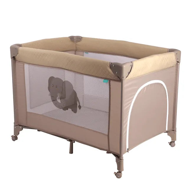 Moon Kidora Easy Fold Playpen With Wheels Beige